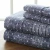 Outlet 😍 Outlet ✨ 4-Piece Navy Geometric Microfiber King Sheet Set by Becky Cameron 🌟 😀