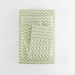 Outlet 😉 Outlet 👏 Home Collection 4-Piece Sage Geometric Microfiber King Sheet Set by Becky Cameron ✔️ 🎁 -Becky Cameron Shop becky cameron sheet sets ieh 4pc puf k sa 1f 1000