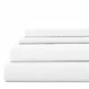 Outlet 💯 Outlet 😀 4-Piece White Solid Microfiber Queen Sheet Set by Becky Cameron 🥰 🌟