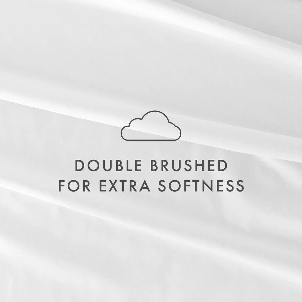 Outlet 💯 Outlet 😀 4-Piece White Solid Microfiber Queen Sheet Set by Becky Cameron 🥰 🌟 4 Outlet 💯 Outlet 😀 4-Piece White Solid Microfiber Queen Sheet Set by Becky Cameron 🥰 🌟 - Image 4