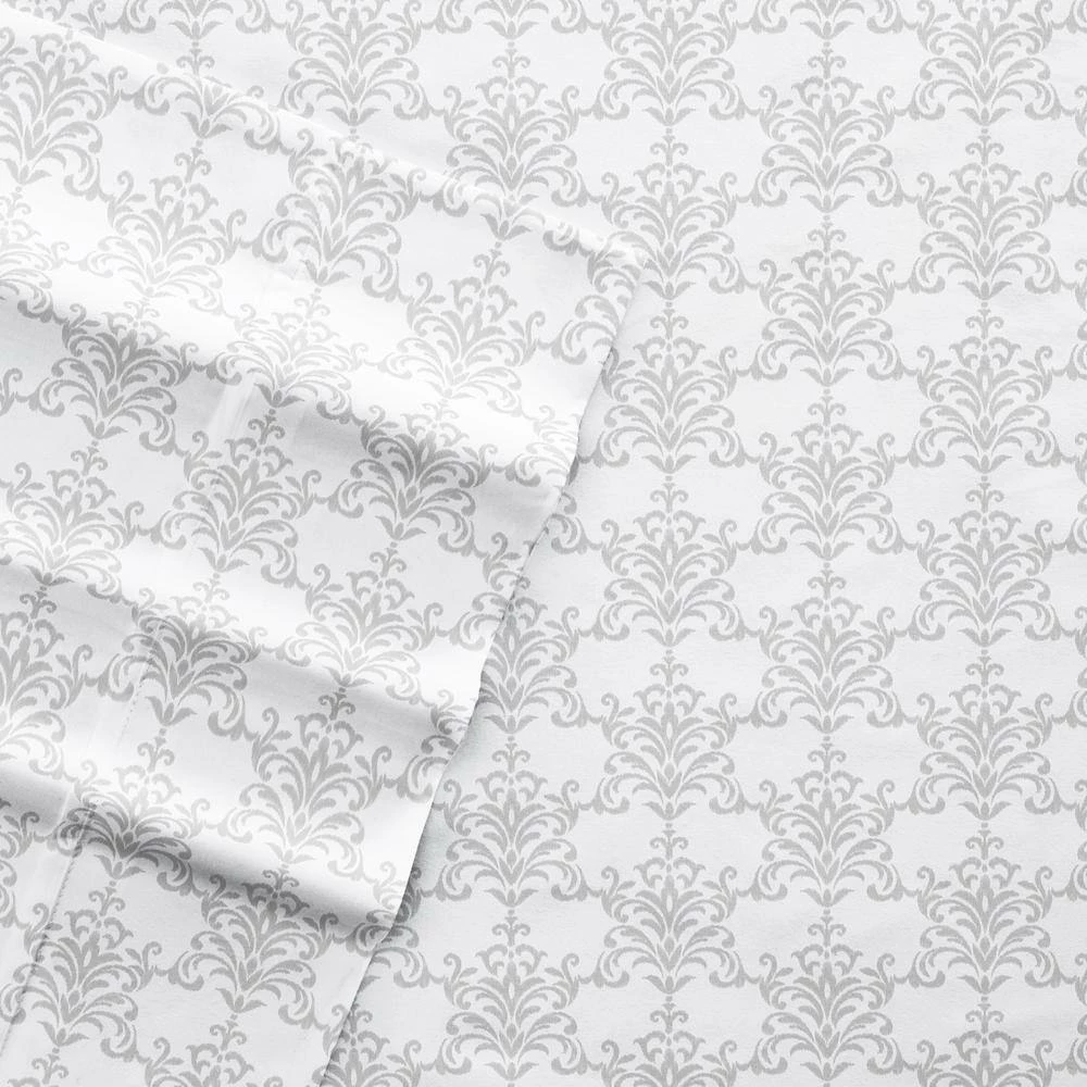 Cheap ๐ Cheap ๐ Premium Ultra Soft 4-Piece Light Gray Soft Bouquet Pattern Microfiber Full Sheet Set by Becky Cameron โ ๐ 3 Cheap ๐ Cheap ๐ Premium Ultra Soft 4-Piece Light Gray Soft Bouquet Pattern Microfiber Full Sheet Set by Becky Cameron โ ๐ - Image 3