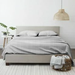 Discount 😀 Best Pirce 🎉 4-Piece Gray Plaid Microfiber Queen Sheet Set by Becky Cameron 🥰 ⌛ -Becky Cameron Shop becky cameron sheet sets ieh 4pc th q gr 31 1000