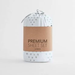 Best deal 😀 Brand new 👏 Premium Ultra Soft 4-Piece Light Gray Trio Pattern Microfiber California King Sheet Set by Becky Cameron 🛒 🎁 -Becky Cameron Shop becky cameron sheet sets ieh 4pc tri calking lgray 44 1000