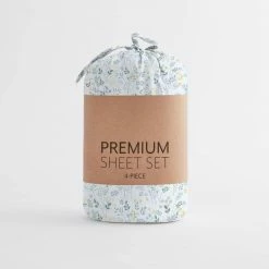 Best Sale 😉 Outlet ⭐ Premium Ultra Soft 4-Piece Light Blue Wildflower Pattern Microfiber Queen Sheet Set by Becky Cameron 👍 ✔️ -Becky Cameron Shop becky cameron sheet sets ieh 4pc wdf queen lblue 44 1000