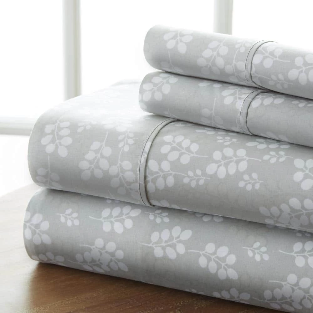 Top 10 ๐ Cheap โ๏ธ 4-Piece Gray Floral Microfiber Queen Sheet Set by Becky Cameron ๐ โ๏ธ 1 Top 10 ๐ Cheap โ๏ธ 4-Piece Gray Floral Microfiber Queen Sheet Set by Becky Cameron ๐ โ๏ธ