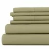 Promo ✔️ Flash Sale 😉 6-Piece Sage Solid Microfiber Queen Sheet Set by Becky Cameron 🔥 🔥