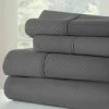 Best reviews of 🔔 Budget 🤩 4-Piece Gray Geometric Microfiber Queen Sheet Set by Becky Cameron ✔️ 🔥