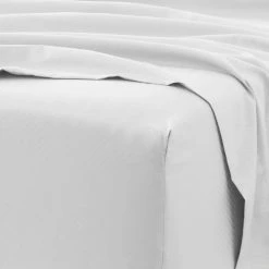 Wholesale 😉 Budget ❤️ 4-Piece White Geometric Microfiber King Sheet Set by Becky Cameron 👏 ❤️ -Becky Cameron Shop becky cameron sheet sets ieh chev king wh 1f 1000