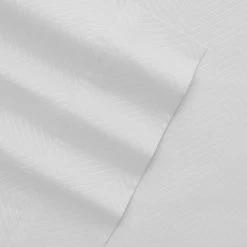 Wholesale 😉 Budget ❤️ 4-Piece White Geometric Microfiber King Sheet Set by Becky Cameron 👏 ❤️ -Becky Cameron Shop becky cameron sheet sets ieh chev king wh 4f 1000