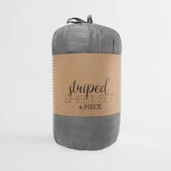 New ๐งจ Deals ๐ 4-Piece Gray Striped Microfiber King Sheet Set by Becky Cameron โจ ๐ 9 New ๐งจ Deals ๐ 4-Piece Gray Striped Microfiber King Sheet Set by Becky Cameron โจ ๐ -Becky Cameron Shop becky cameron sheet sets ieh stripe k gr 44 1000