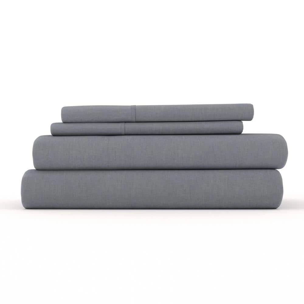 Deals ๐ Cheapest ๐ 4-Piece Gray Solid Linen & Rayon from Bamboo Blend California King Deep Pocket Bed Sheet Set by Becky Cameron ๐ฅ โญ 1 Deals ๐ Cheapest ๐ 4-Piece Gray Solid Linen & Rayon from Bamboo Blend California King Deep Pocket Bed Sheet Set by Becky Cameron ๐ฅ โญ