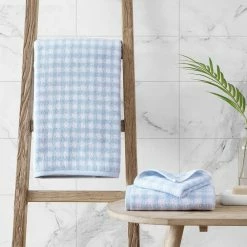 Outlet 🔥 Budget 😉 Ginny 3-Piece Blue Cotton Towel Set by Laura Ashley 😀 🌟 -Becky Cameron Shop blue laura ashley bath towels ushsac1225679 31 1000