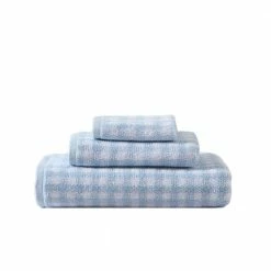 Outlet 🔥 Budget 😉 Ginny 3-Piece Blue Cotton Towel Set by Laura Ashley 😀 🌟