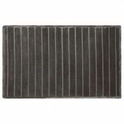 Best Sale 😀 Coupon 🛒 17 in. x 24 in. Velvet Charcoal-Infused Memory Foam Bath Mat in Dark Grey by Laura Ashley 😍 🔔