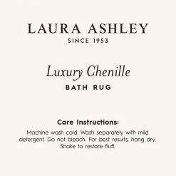 Cheapest ✨ Hot Sale 🔥 Non-Slip Butter Chenille 17 in. x 24 in. Brown Polyester Rectangle Bath Mat by Laura Ashley 🎁 🎉 -Becky Cameron Shop dark linen laura ashley bathroom rugs bath mats lab017886 44 1000
