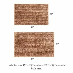 Best Sale ๐ Cheap โค๏ธ Butter Chenille Brown Polyester Rectangle 2- Piece Bath Mat Set by Laura Ashley โญ โญ 12 Best Sale ๐ Cheap โค๏ธ Butter Chenille Brown Polyester Rectangle 2- Piece Bath Mat Set by Laura Ashley โญ โญ -Becky Cameron Shop dark linen laura ashley bathroom rugs bath mats lab017889 4f 1000
