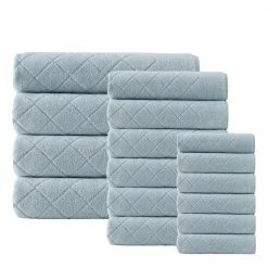 Deals 🤩 Outlet ✨ Gracious 16-Pieces Green Turkish cotton Towel Set by Enchante Home 🤩 🎉