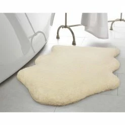 Discount 🔥 Brand new 🔥 Micro Sheep 2 ft. x 3 ft. Bath and Accent Rug, Ivory by Laura Ashley 🛒 😀 -Becky Cameron Shop ivory laura ashley bathroom rugs bath mats laymb008954 31 1000