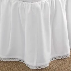 Outlet ✔️ Outlet 😀 Crochet Ruffle White Cotton Queen 15 in. Drop Bedskirt by Laura Ashley 👍 🎉 -Becky Cameron Shop laura ashley bed skirts ushsea1125274 31 1000