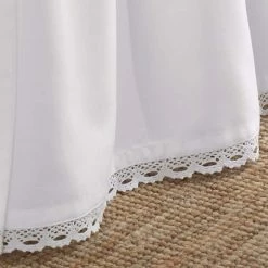 Outlet ✔️ Outlet 😀 Crochet Ruffle White Cotton Queen 15 in. Drop Bedskirt by Laura Ashley 👍 🎉 -Becky Cameron Shop laura ashley bed skirts ushsea1125274 4f 1000