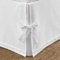 Wholesale ✨ Hot Sale ❤️ Corner Ties White Cotton Full 15 in. Drop Bedskirt by Laura Ashley 🎉 👍 -Becky Cameron Shop laura ashley bed skirts ushseb1125253 31 1000