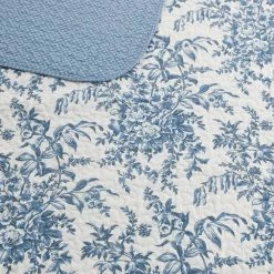 Best reviews of 😉 Promo 🥰 Bedford 3-Piece Blue Floral Cotton King Quilt Set by Laura Ashley 👏 ✔️ -Becky Cameron Shop laura ashley bedding sets 185748 1f 1000