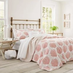 Best reviews of ✨ Deals 🎉 Coral Coast 3-Piece Multi-Colored Floral Reversible Cotton King Quilt Set by Laura Ashley 👏 🥰