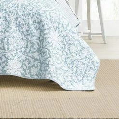 Brand new 🤩 Cheap 🔥 Mia 3-Piece Soft Blue Floral Cotton King Quilt Set by Laura Ashley 😍 ✔️ -Becky Cameron Shop laura ashley bedding sets 207060 44 1000