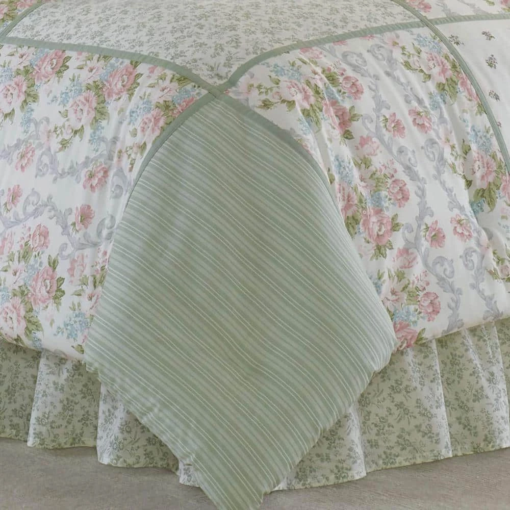 Wholesale โจ Cheapest ๐คฉ Harper 4-Piece Jade Green Floral Cotton Queen Comforter Set by Laura Ashley ๐ ๐ 5 Wholesale โจ Cheapest ๐คฉ Harper 4-Piece Jade Green Floral Cotton Queen Comforter Set by Laura Ashley ๐ ๐ - Image 5