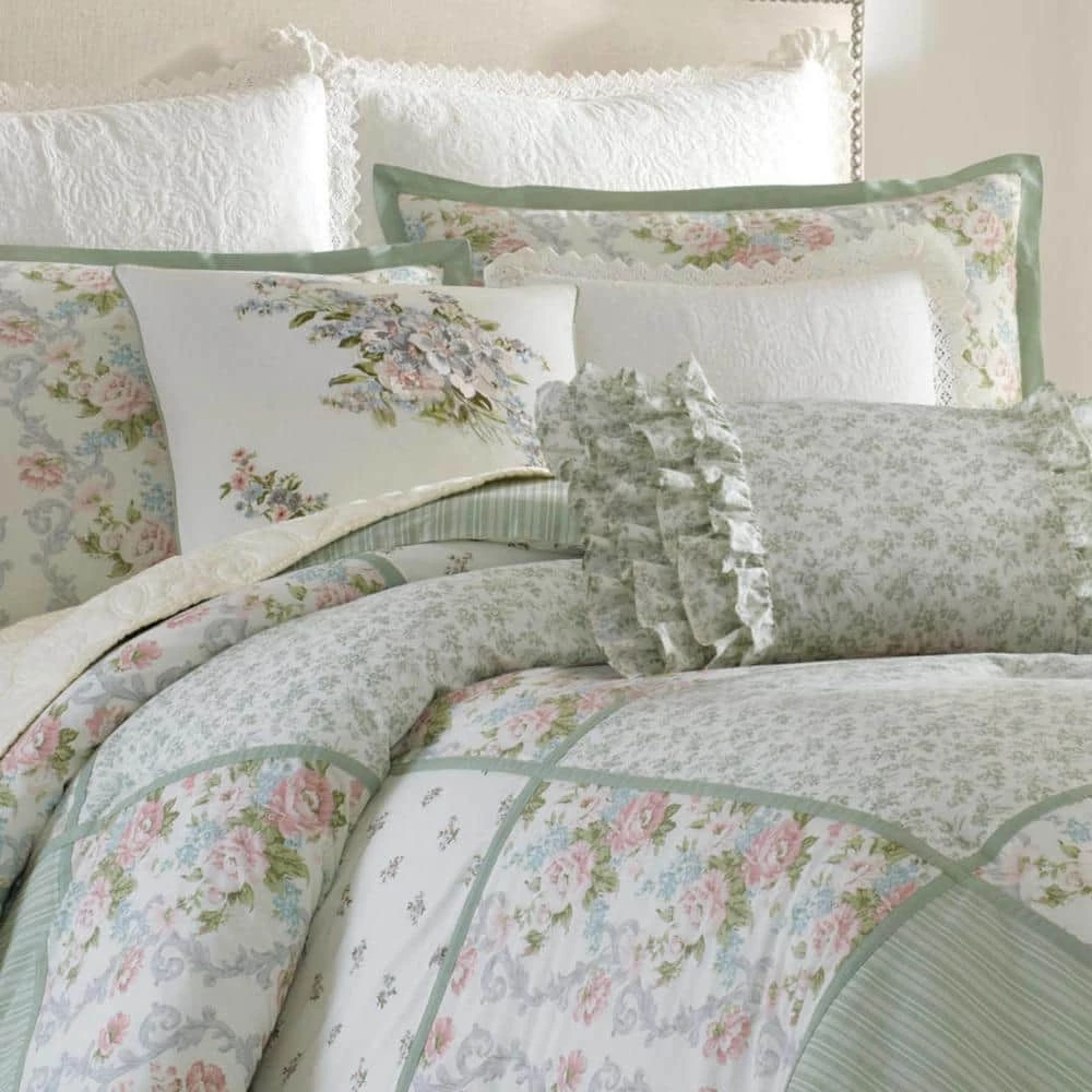 Wholesale โจ Cheapest ๐คฉ Harper 4-Piece Jade Green Floral Cotton Queen Comforter Set by Laura Ashley ๐ ๐ 3 Wholesale โจ Cheapest ๐คฉ Harper 4-Piece Jade Green Floral Cotton Queen Comforter Set by Laura Ashley ๐ ๐ - Image 3