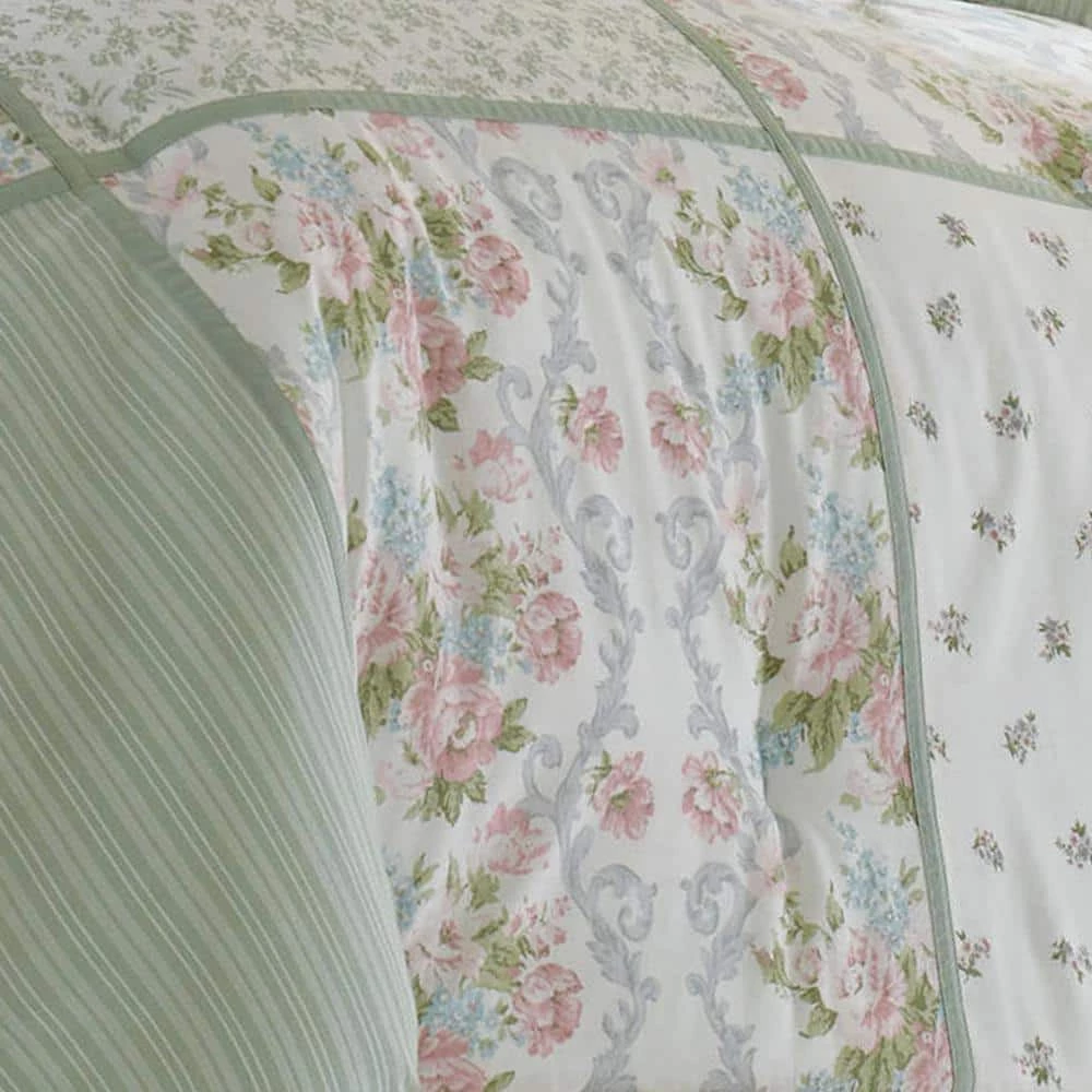 Wholesale โจ Cheapest ๐คฉ Harper 4-Piece Jade Green Floral Cotton Queen Comforter Set by Laura Ashley ๐ ๐ 6 Wholesale โจ Cheapest ๐คฉ Harper 4-Piece Jade Green Floral Cotton Queen Comforter Set by Laura Ashley ๐ ๐ - Image 6