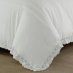 Best Pirce 🔥 Brand new 👍 Annabella 3-Piece White Solid Cotton Full/Queen Duvet Cover Set by Laura Ashley ✨ 🛒 -Becky Cameron Shop laura ashley bedding sets 221288 66 1000