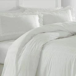 Best Pirce 🔥 Brand new 👍 Annabella 3-Piece White Solid Cotton Full/Queen Duvet Cover Set by Laura Ashley ✨ 🛒 -Becky Cameron Shop laura ashley bedding sets 221288 a0 1000