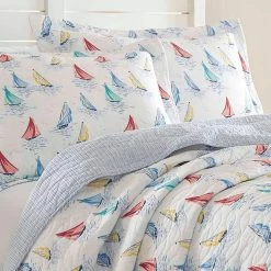 Best Pirce 😀 Wholesale ⌛ Ahoy 2-Piece Bright Blue Floral Cotton Twin Quilt Set by Laura Ashley 🔔 ✔️ -Becky Cameron Shop laura ashley bedding sets 222268 40 1000