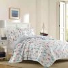 Best Pirce 😀 Wholesale ⌛ Ahoy 2-Piece Bright Blue Floral Cotton Twin Quilt Set by Laura Ashley 🔔 ✔️