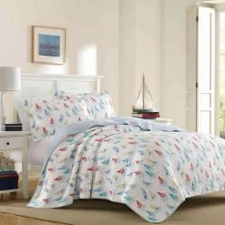 Best Pirce 😀 Wholesale ⌛ Ahoy 2-Piece Bright Blue Floral Cotton Twin Quilt Set by Laura Ashley 🔔 ✔️