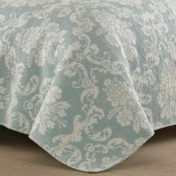 Promo 💯 Budget ✨ Venetia 3-Piece Duck Egg Blue Floral Cotton King Quilt Set by Laura Ashley 💯 💯 -Becky Cameron Shop laura ashley bedding sets 222276 1f 1000