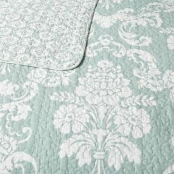 Promo 💯 Budget ✨ Venetia 3-Piece Duck Egg Blue Floral Cotton King Quilt Set by Laura Ashley 💯 💯 -Becky Cameron Shop laura ashley bedding sets 222276 44 1000