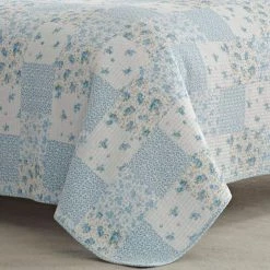 Best reviews of 🎁 Brand new ❤️ Kenna 3-Piece Blue Floral Cotton Full/Queen Quilt Set by Laura Ashley 🤩 😀 -Becky Cameron Shop laura ashley bedding sets 225718 40 1000