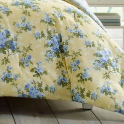 Budget 😉 Cheap 🧨 Cassidy 7-Piece Yellow Floral Cotton King Comforter Set by Laura Ashley ✨ 🔔 -Becky Cameron Shop laura ashley bedding sets ushs8k1049566 4f 1000