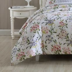 Best Sale 🎉 Deals 🔔 Meadow Breeze 7-Piece Purple Floral Cotton King Comforter Set Bonus by Laura Ashley 👏 🌟 -Becky Cameron Shop laura ashley bedding sets ushs8k1175906 4f 1000