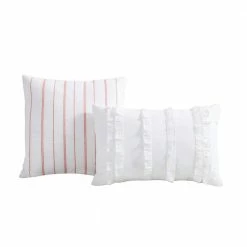 Outlet 👏 Discount 🔔 Fawna 7-Piece Pastel Red Cotton Full/Queen Bonus Comforter Set by Laura Ashley ⌛ 👏 -Becky Cameron Shop laura ashley bedding sets ushs8k1191990 76 1000