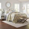 Cheapest 🔔 Buy 🎉 Maybelle 4-Piece Yellow Floral Cotton Queen Comforter Set by Laura Ashley 😀 🤩
