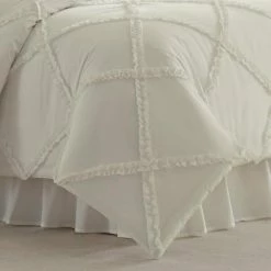Cheap 🧨 Wholesale 🎉 Adelina 3-Piece White Solid Cotton King Comforter Set by Laura Ashley 🛒 ❤️ -Becky Cameron Shop laura ashley bedding sets ushsa51036867 1d 1000