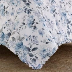 Top 10 🧨 Best Sale 👍 Chloe 3-Piece Blue Floral Cotton King Comforter Set by Laura Ashley ❤️ ⌛ -Becky Cameron Shop laura ashley bedding sets ushsa51088044 44 1000