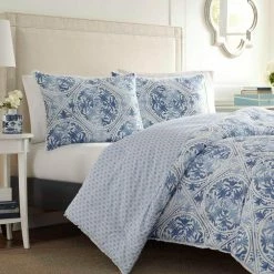 Brand new 🔥 Best reviews of 👍 Mila 3-Piece Blue Floral Cotton Full/Queen Comforter Set by Laura Ashley ✔️ ❤️ -Becky Cameron Shop laura ashley bedding sets ushsa51097750 1f 1000