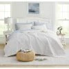 Hot Sale 😀 Cheapest 😉 Maisy 3-Piece White Solid Cotton Full/Queen Quilt Set by Laura Ashley 😍 🔥