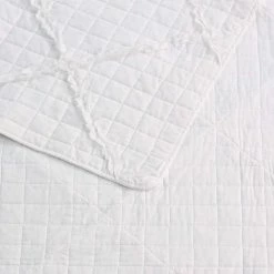 Hot Sale 😀 Cheapest 😉 Maisy 3-Piece White Solid Cotton Full/Queen Quilt Set by Laura Ashley 😍 🔥 -Becky Cameron Shop laura ashley bedding sets ushsa91043935 fa 1000