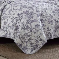 Discount 💯 Wholesale 😀 Delila 2-Piece Purple Floral Cotton Twin Quilt Set by Laura Ashley 🌟 😉 -Becky Cameron Shop laura ashley bedding sets ushsa91164728 1f 1000