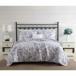Discount 💯 Wholesale 😀 Delila 2-Piece Purple Floral Cotton Twin Quilt Set by Laura Ashley 🌟 😉 -Becky Cameron Shop laura ashley bedding sets ushsa91164728 44 1000